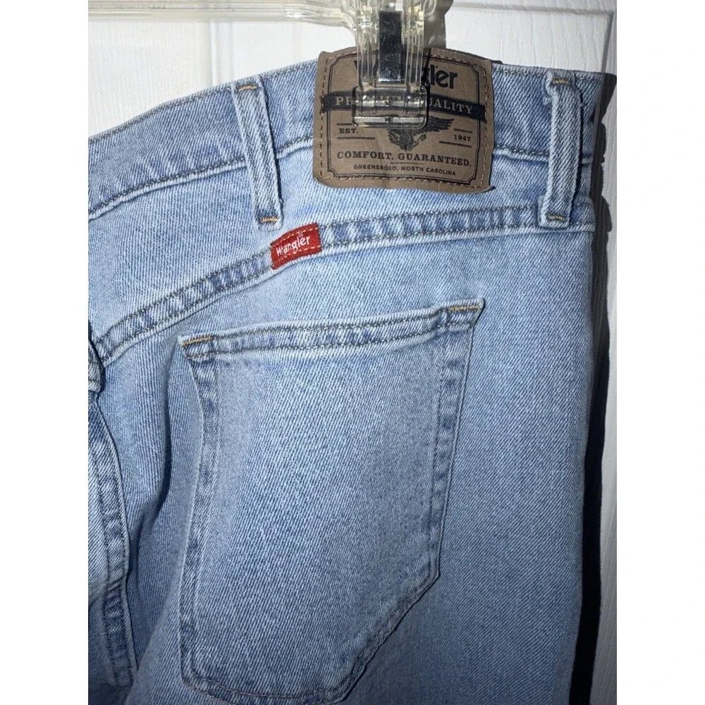 Wrangler Five Star Heritage Relaxed Fit Mens 40x32 Blue Stretch Jeans New